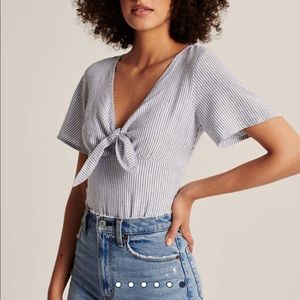 NWT abercrombie tie front body suit